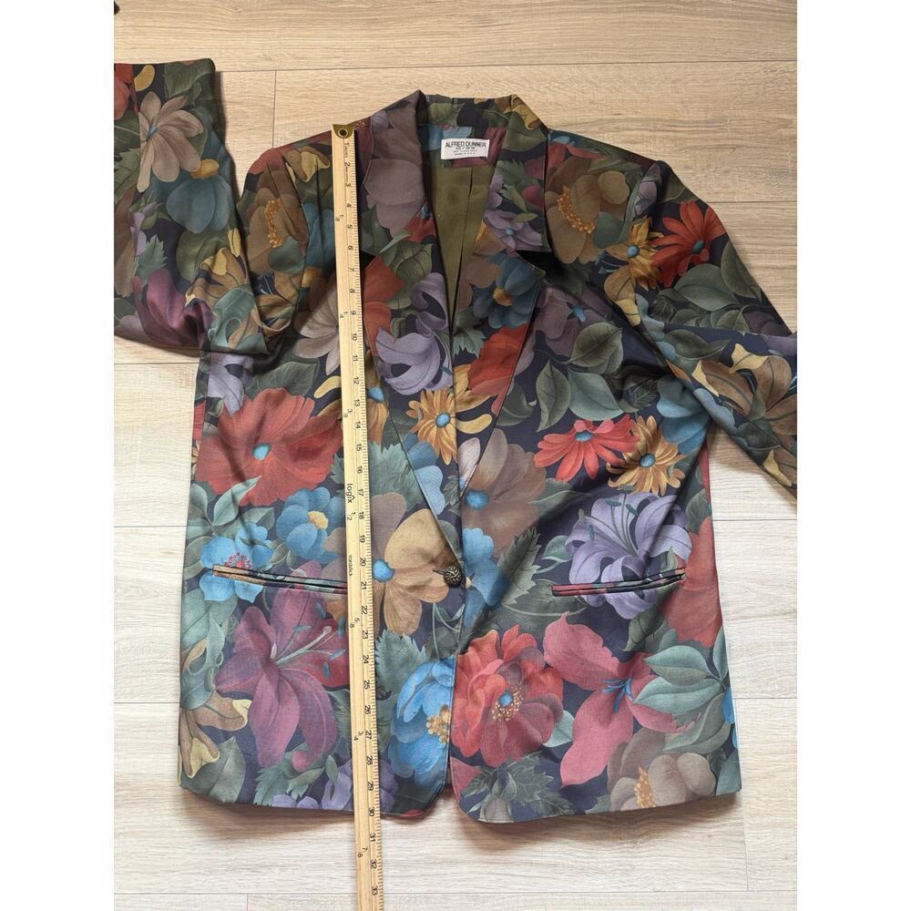 Alfred Dunner 18W Floral Blazer Jewel Tone Jacket - Picture 7 of 8